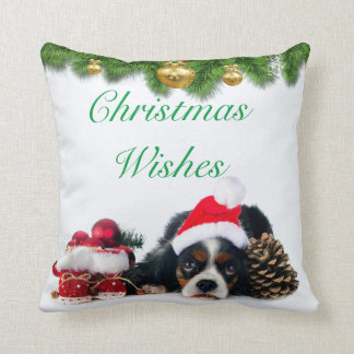 Christmas Cavalier King Charles Spaniel Dog Cushion