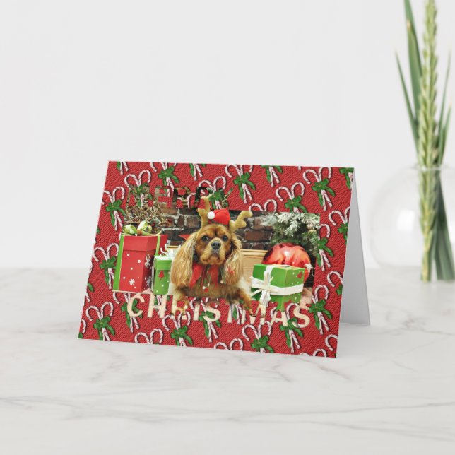 Christmas - Cavalier King Charles Spaniel - Meyers Holiday Card (Front)