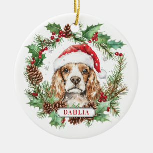 Christmas Cavalier King Charles Spaniel Ornament