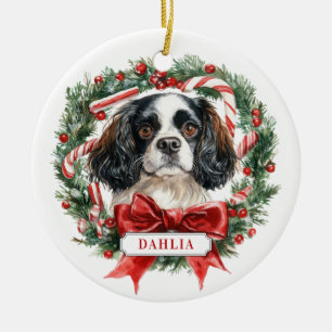Christmas Cavalier King Charles Spaniel Ornament