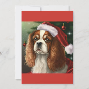 Christmas Cavalier King Charles Spaniel  T-Shirt Holiday Card