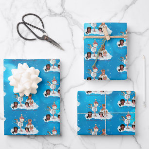 Christmas Cavalier King Charles Spaniel Wrapping Paper Sheet