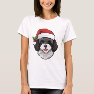 Christmas Cavapoo Cavoodle T-shirt - Black & White