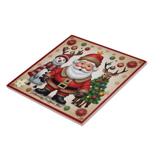 "Christmas Celebration" Ceramic Tile (Side)