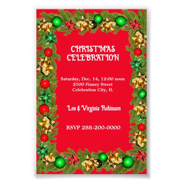 Christmas Celebration get-together Photo Print (Front)
