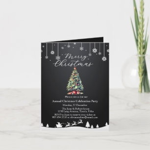 Christmas celebration party christmas tree holiday card