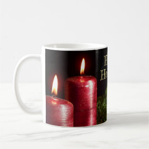 Christmas Celebration Red Candles Winter Holidays Coffee Mug