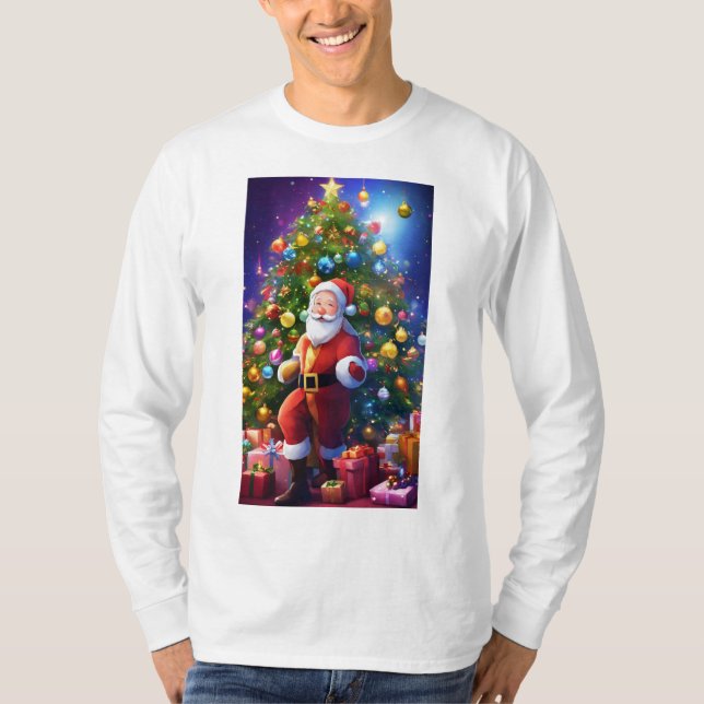 Christmas Celebration Tee with a Splash of Colour (Front)