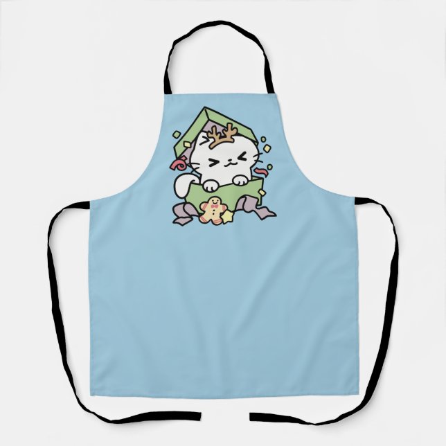 Christmas Celebration with Purr-ty Time Cat Apron (Front)