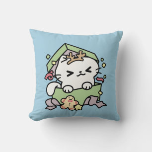 Christmas Celebration with Purr-ty Time Cat Cushion