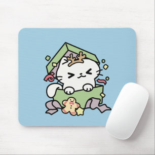 Christmas Celebration with Purr-ty Time Cat Mouse Pad