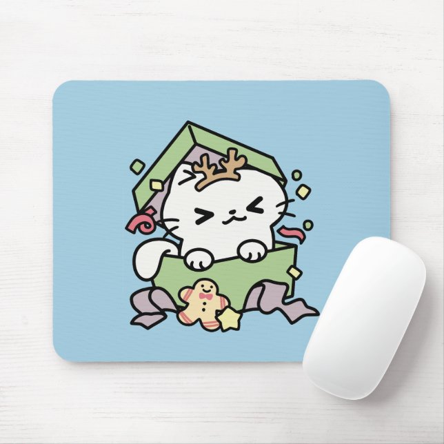 Christmas Celebration with Purr-ty Time Cat Mouse Pad (With Mouse)