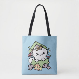 Christmas Celebration with Purr-ty Time Cat Tote Bag