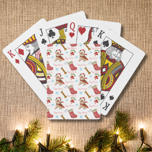 Christmas Celebration with Yorkie  Playing Cards
