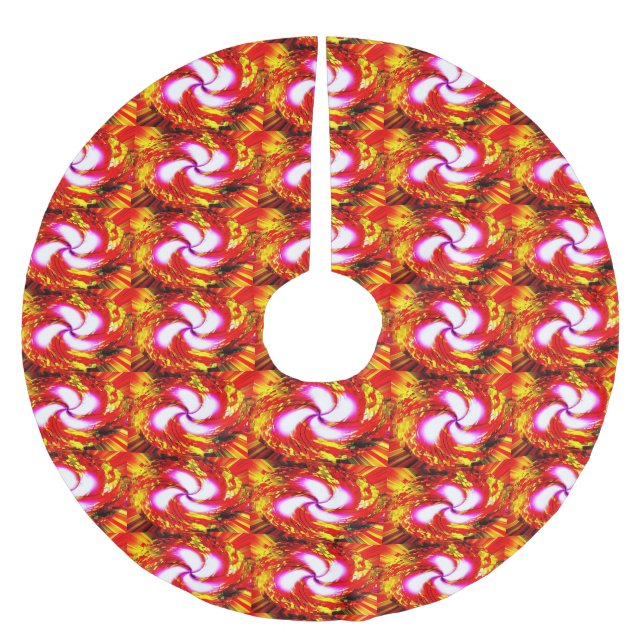 Christmas celebrations brushed polyester tree skirt (Front)