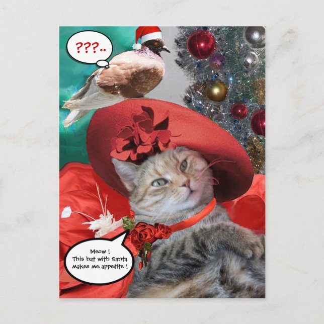 CHRISTMAS CELEBRATIONS OF PRINCESS TATUS CAT POSTCARD (Front)