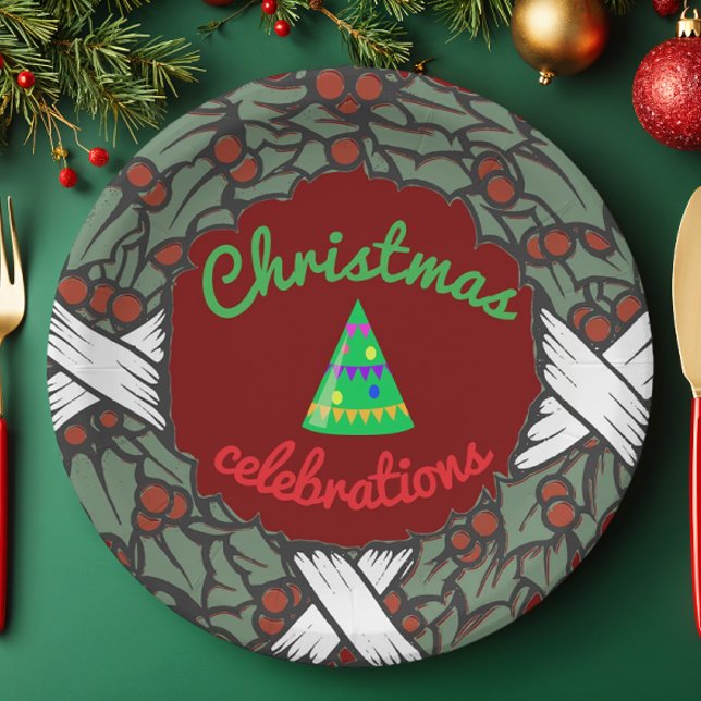 Christmas celebrations party plate (Creator Uploaded)