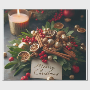Christmas Centerpiece & Spices Wrapping paper