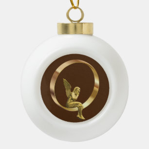 Christmas Ceramic Ball Ornament, Christmas Angel Ceramic Ball Christmas Ornament