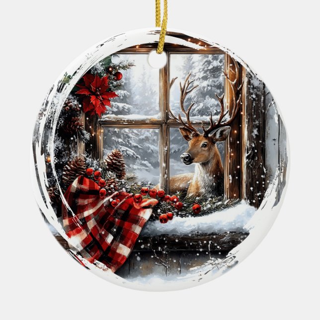 Christmas Ceramic Ornament (Front)