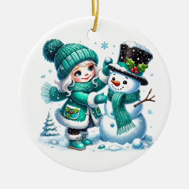 Christmas Ceramic Ornament (Front)
