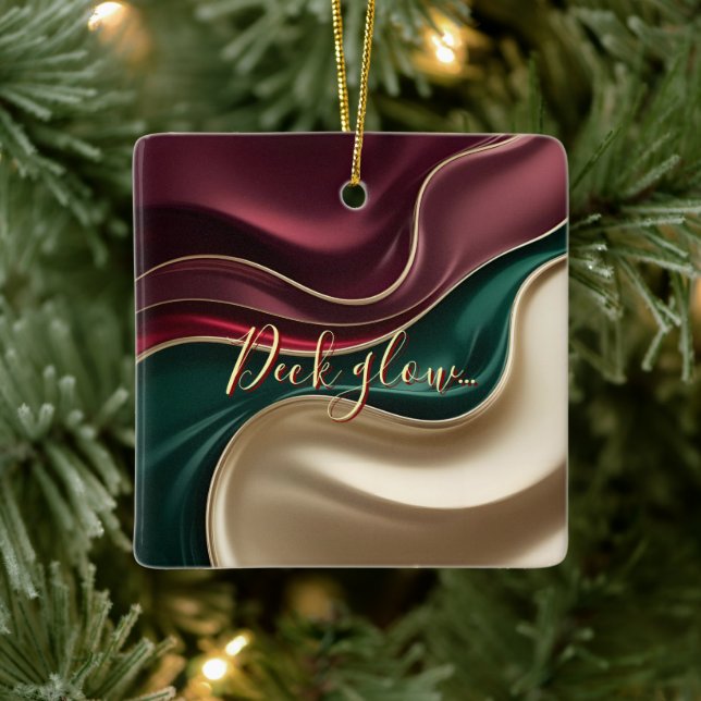 Christmas ceramic ornament in a stylish graphic (Tree)