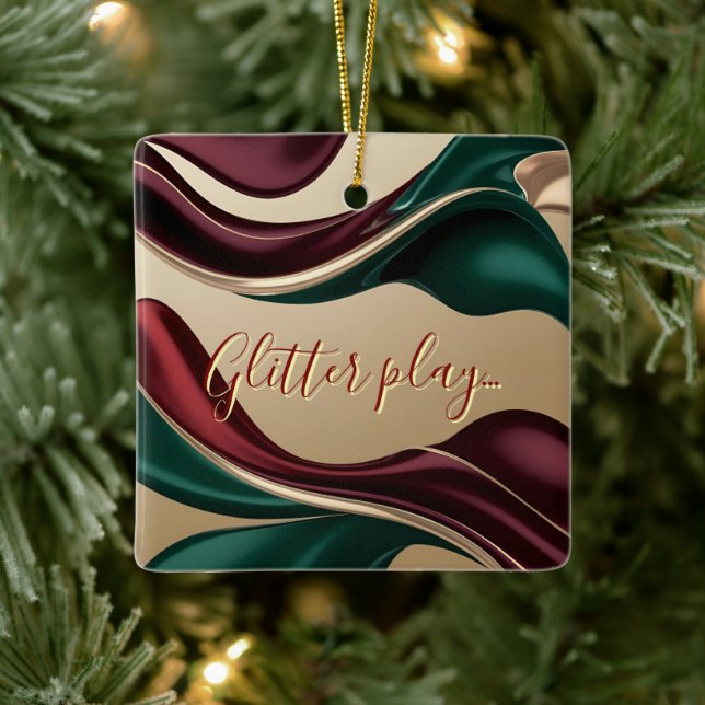 Christmas ceramic ornament in a stylish graphic (Tree)