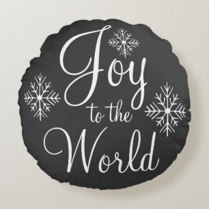 Christmas Chalkboard Joy to the World Pillow