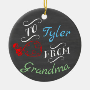 Christmas Chalkboard Name Ornament