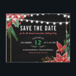 Christmas Chalkboard Save The Date Poinsettia Announcement Postcard<br><div class="desc">Christmas Chalkboard Save The Date Poinsettia</div>
