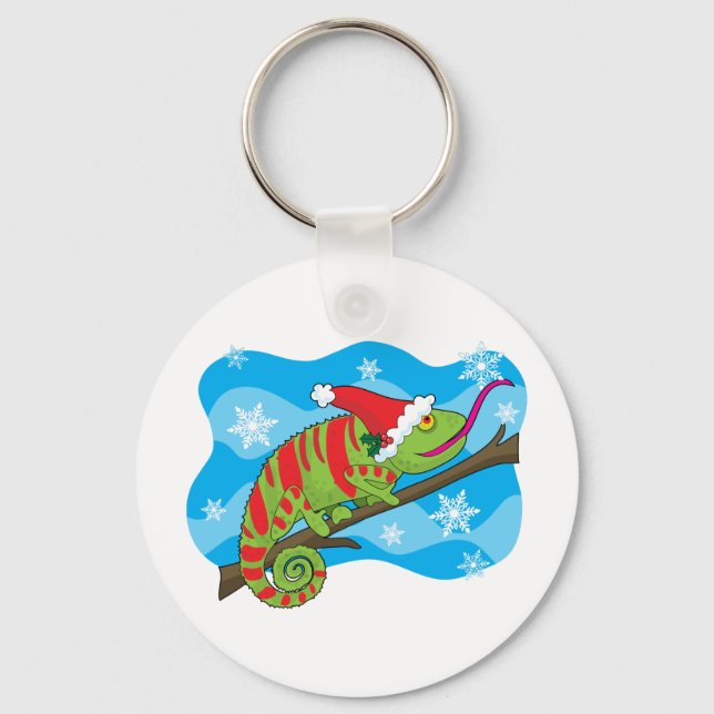 Christmas Chameleon Key Ring (Front)