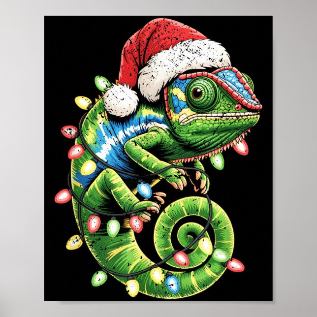 Christmas Chameleon Toddler Kids Boys Christmas Xm Poster (Front)