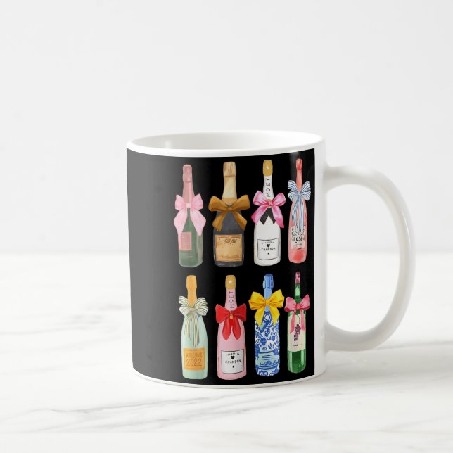 Christmas Champagne Cool Gl Coquette Bottle  Coffee Mug (Right)