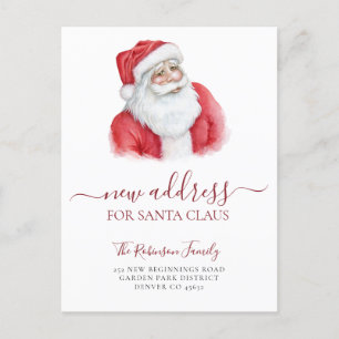 Christmas change of address holiday moving announcement postcard