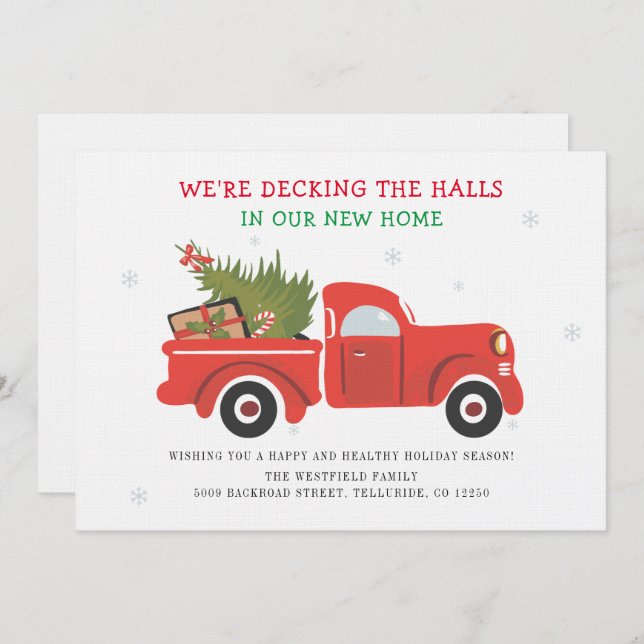 Christmas Change of Address Moving Announcement (Front/Back)