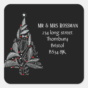 Christmas Change of address sticker