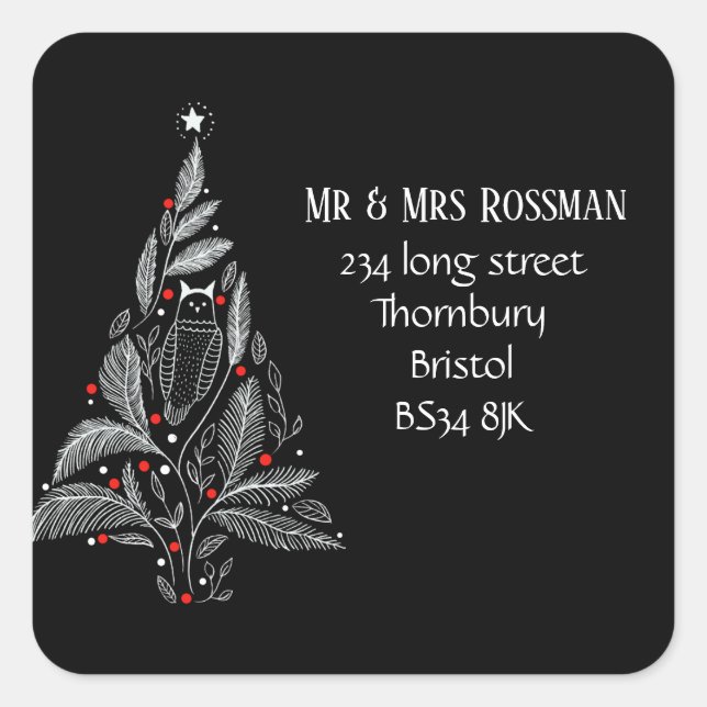 Christmas Change of address sticker (Front)