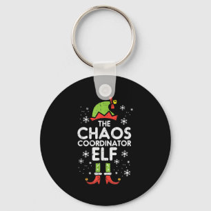 Christmas Chaos Coordinator Elf Xmas Family Match  Key Ring