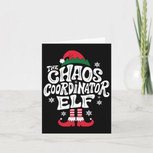 Christmas Chaos Coordinator Elf Xmas Pajama Gift M Card