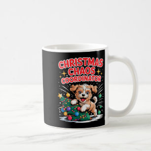 Christmas Chaos Coordinator Xmas Puppy Funny Shi-p Coffee Mug
