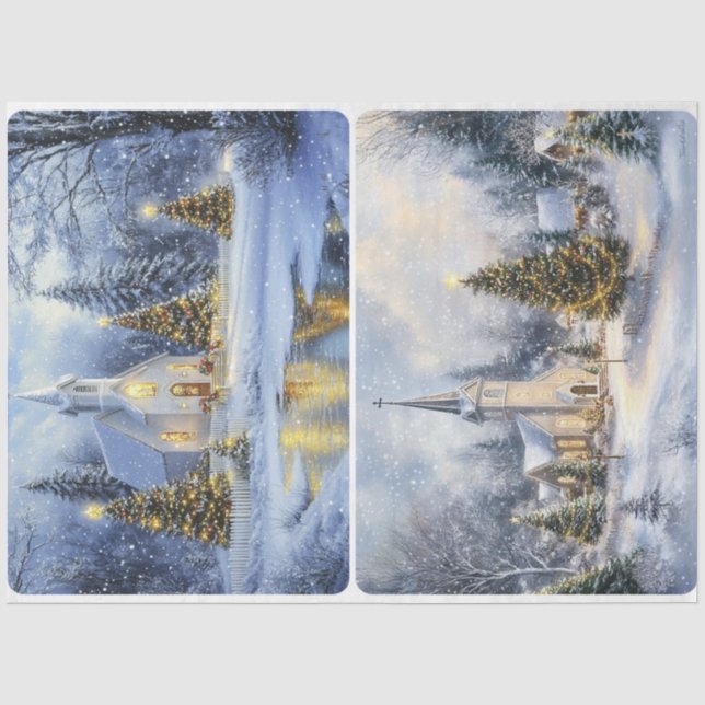 Christmas Chapel Tissue Paper (Front)
