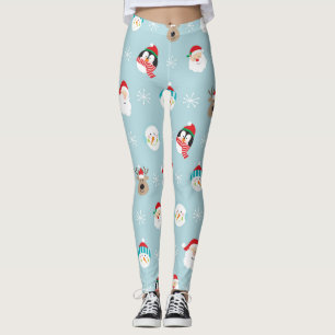 Christmas Character Heads: Festive Wrap Leggings