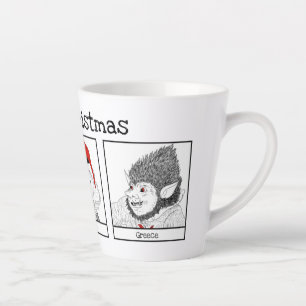 Christmas Characters Around The World Illustration Latte Mug