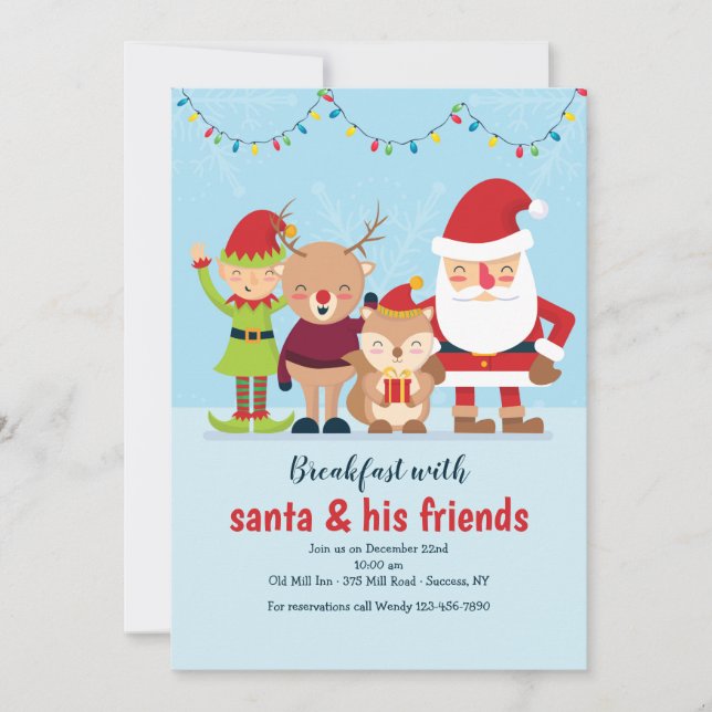 Christmas Characters Invitation (Front)