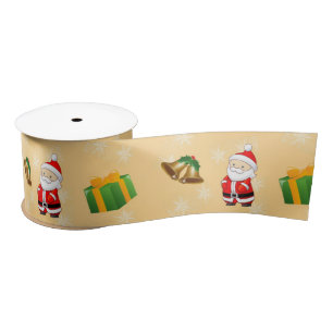Christmas characters on satin ribbon