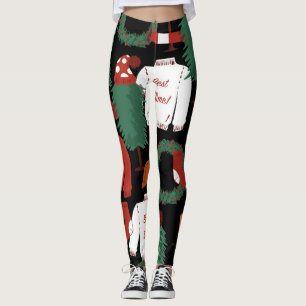 Christmas Charm: Festive Pattern Play. Leggings