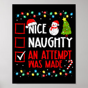 Christmas Checklist Naughty Nice An Attempt Was Ma Poster