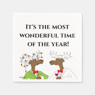 Christmas Cheer 2 Moose Napkins