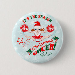 Christmas Cheer 6 Cm Round Badge