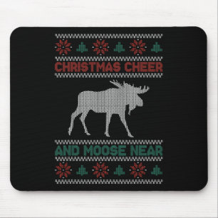 Christmas Cheer And Moose Near - Moose Mouse Pad